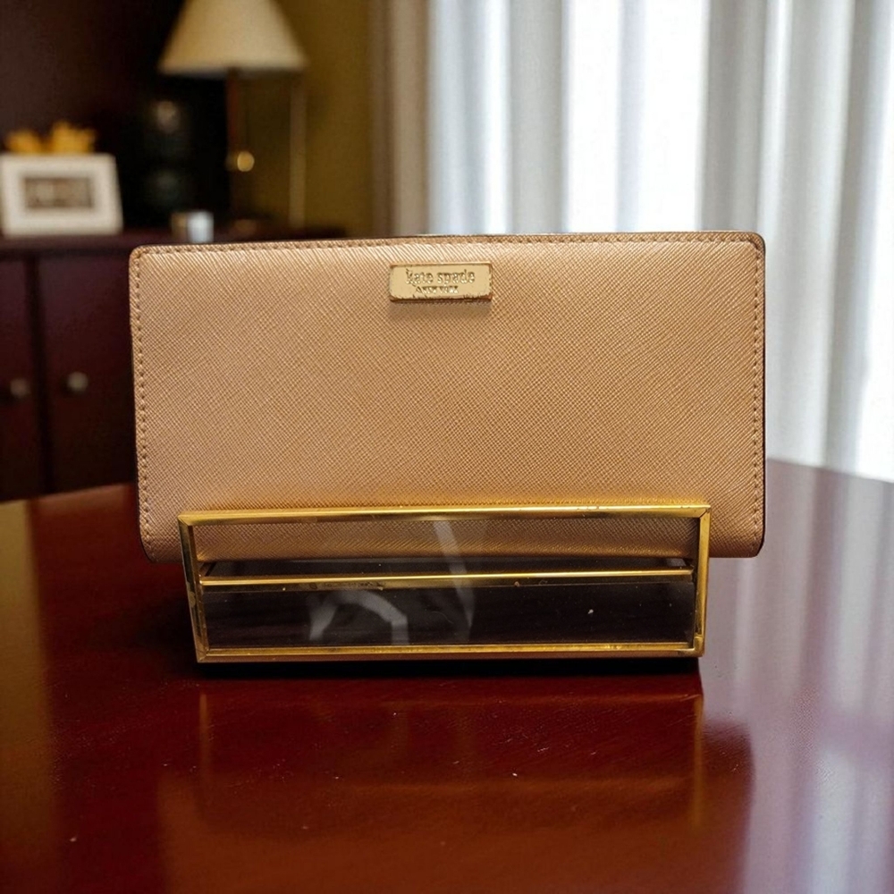 Kate Spade-Leila Continental Zip Wallet (Warm Gingerbread 🤎)